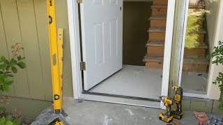 Jeld Wen Front Door Installation  Really crappy products and craftsmanship PART 1 [upl. by Yoho721]