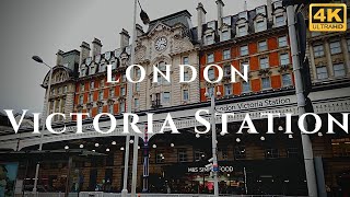 London Victoria Station Walk Through England 4K [upl. by Auqinot758]