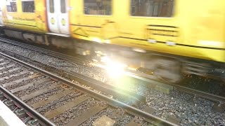 Merseyrail 507 009 making arcs at Birkdale station [upl. by Alleris966]